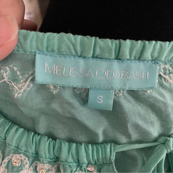 MELISSA ODEBASH Kaftan/Beach Dress Embroidered Mint Green - Picture 6 of 8